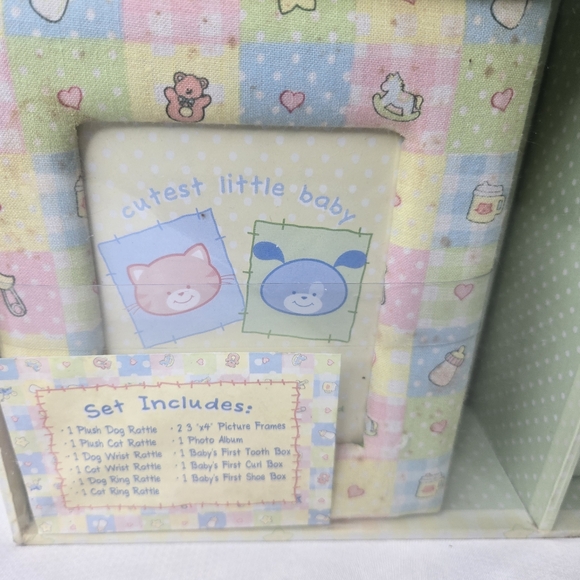 Vintage Gund Babys Firsts Keepsake Box Gift Set Gender Neutral 13 Items In Set - Picture 3 of 12